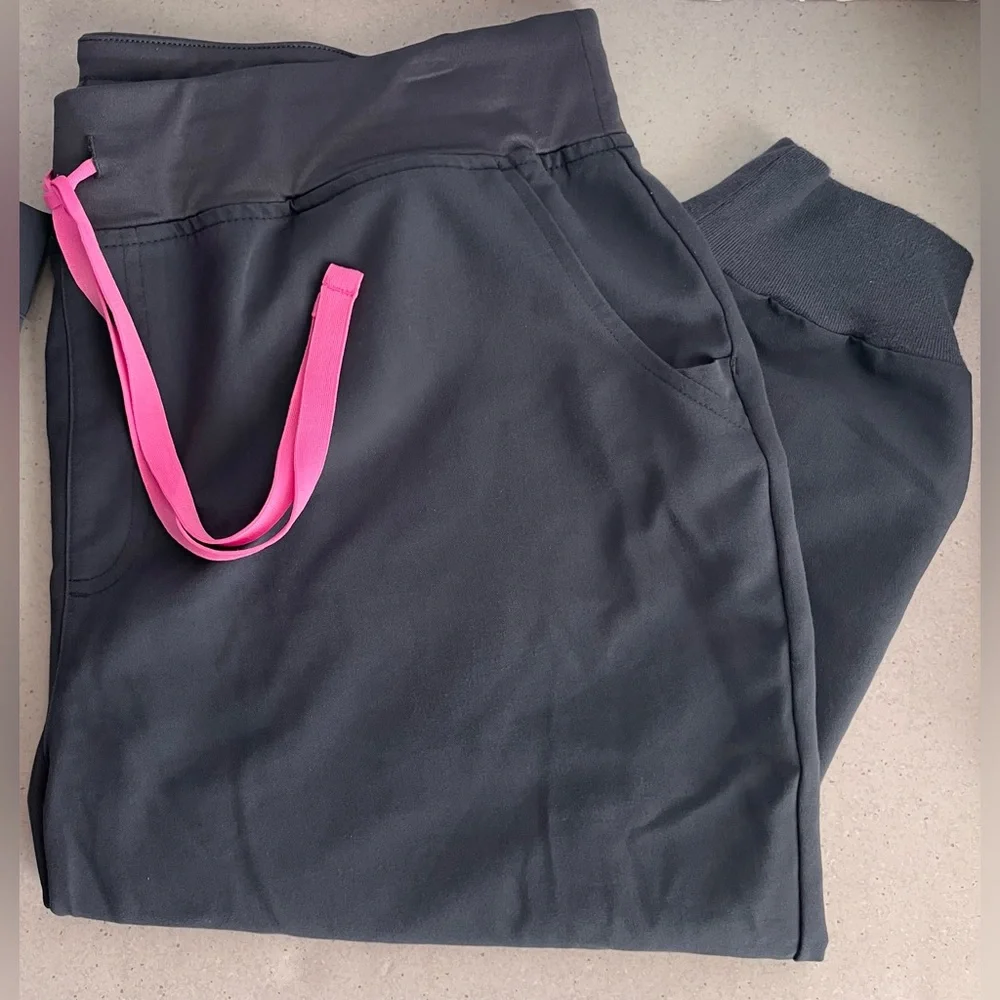 FIGS Zamora Scrub Set Jogger Pants & Shirt Top Night Sky Blue Women 2XL Medical - Picture 3 of 16